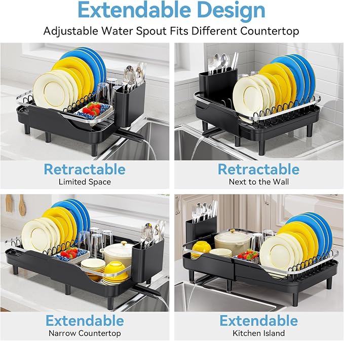 Urackify Expandable Dish Drying Rack - Image 4