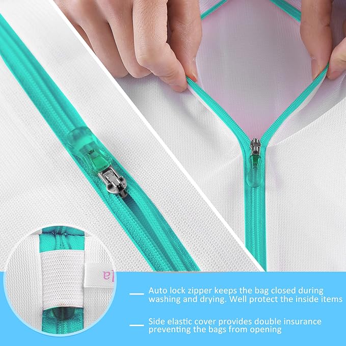 GOGOODA Mesh Laundry Bags for Delicates Durable Protective Wash Bags - Image 4