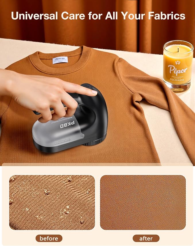 PKBD IPX6 Waterproof Washable Electric Fabric Shaver and Lint Remover, - Image 3
