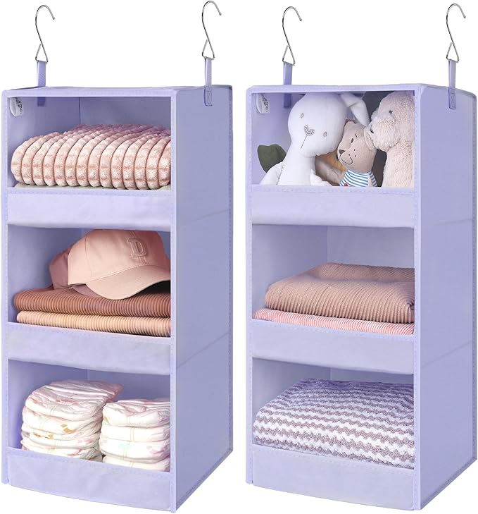 GRANNY SAYS 3-Shelf Hanging Closet Organizer, Foldable Storage, No-Sag Support by GRANNYSAYS