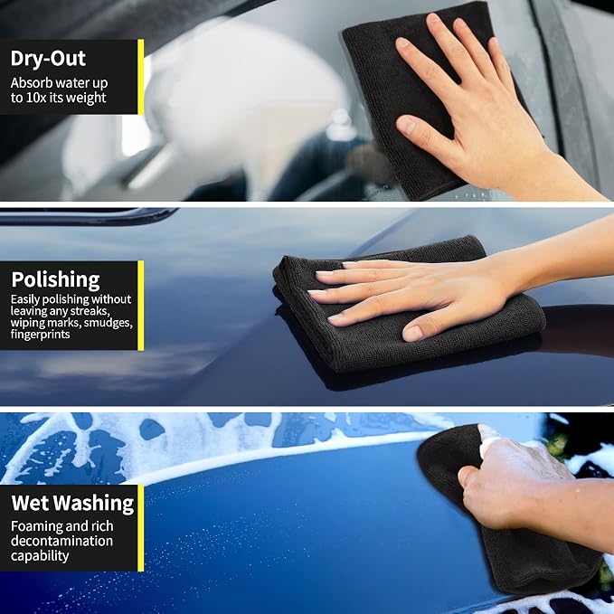 Microfiber Cleaning Cloth, Premium 8 Pack Cleaning Towels, Lint-Free & - Image 4