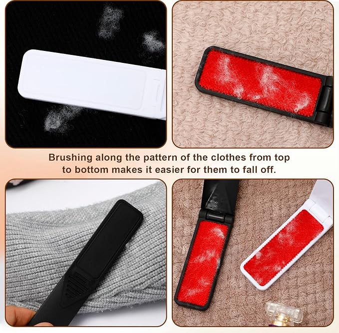 6 Pcs Foldable Lint Brush for Clothes, Portable Lint Remover Brush, Reusable - Image 4