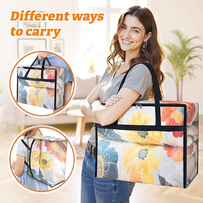 BlissTotes Moving Bags 40L 6PCS, Transparent Containers - Image 7