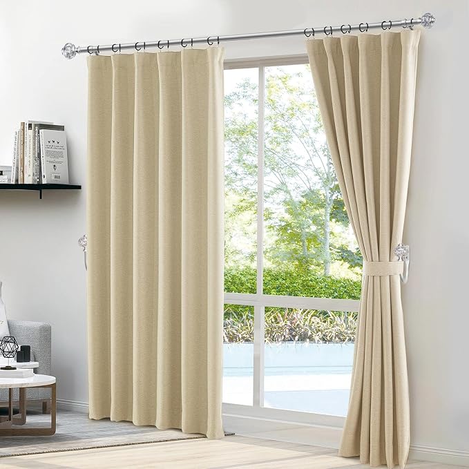 USFOOK Silver Curtain Holdbacks, Decorative Drapery Tiebacks, 2 Pack/1 Pair | - Image 2