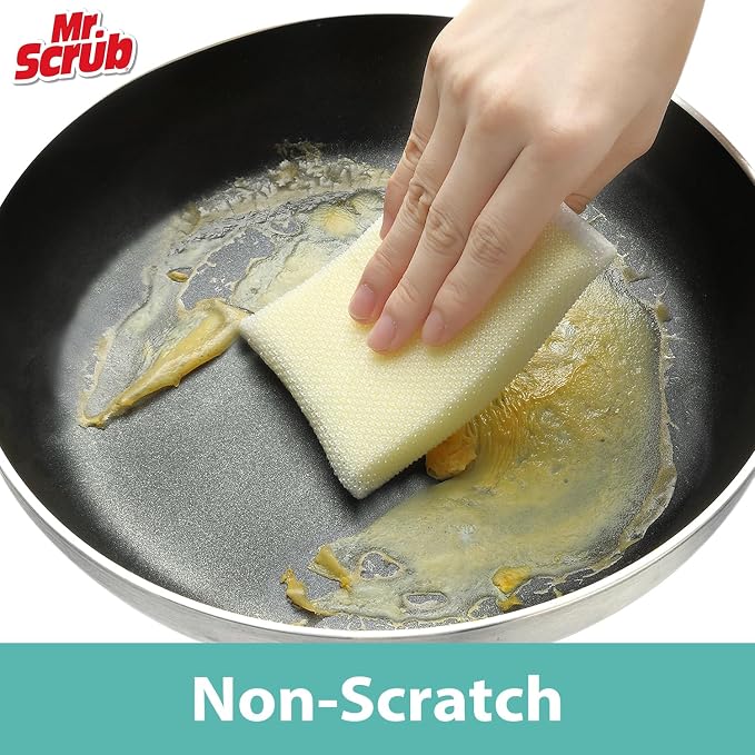 Sponges Kitchen Scrub Dish Sponge Scouring Pad, 6 Pack Cleaning Brush - Image 3