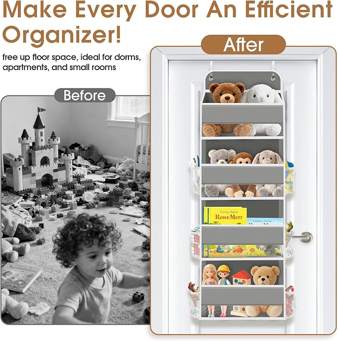 Over The Door Organizer Storage behind Door Hanging Organizer - Image 5