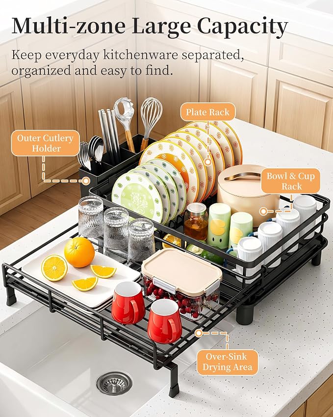 SAYZH Expandable Dish Drying Rack - Image 4