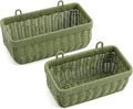 Wall Baskets Set of 2, Wicker-Style Hanging Baskets by Nicestand