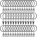 40 Pack Curtain Rings with Clips, Drapery Clips with Rings, Drapes Rings 1.26 by AMZSEVEN