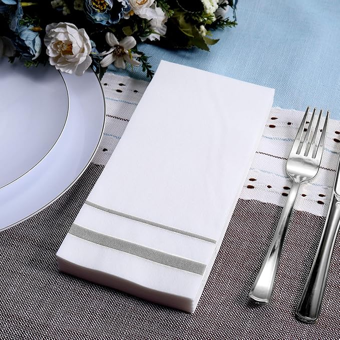 FOCUSLINE 200 Linen Feel Disposable Bathroom Napkins, Soft and Absorbent Paper - Image 3