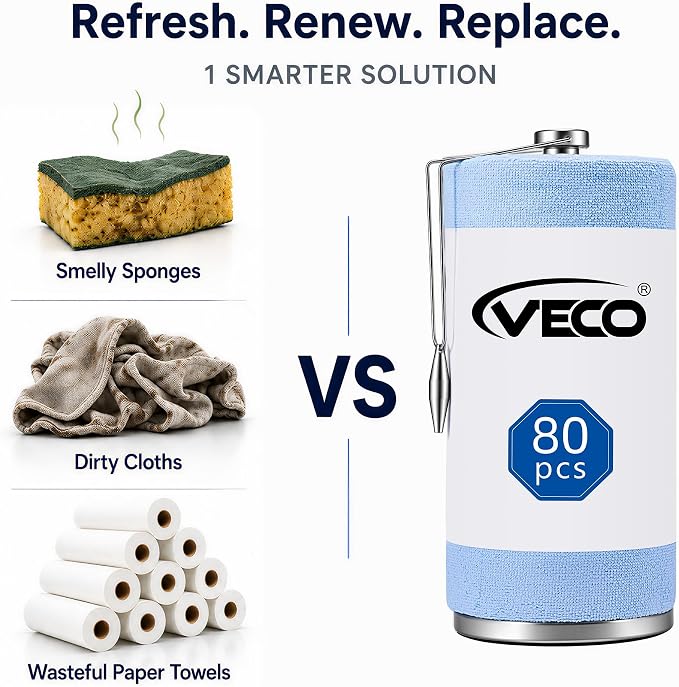 Veco Microfiber Cleaning Cloth Roll - Image 2