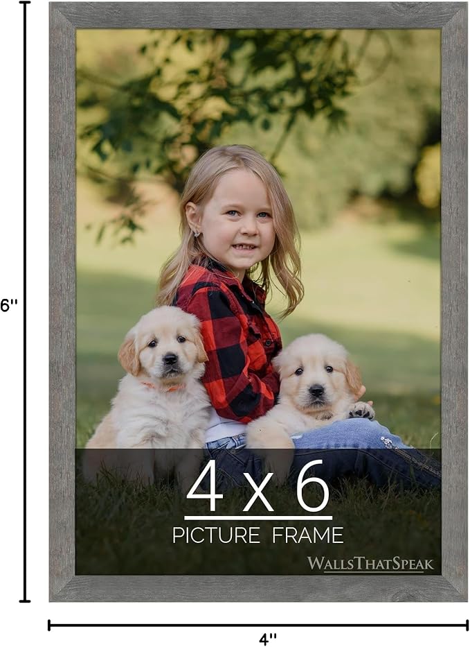 wallsthatspeak 4x6 American Barn Picture Frame for Puzzles Posters Photos or Artwork