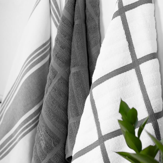 All-Clad Solid & Coordinate Kitchen Towels: Highly Absorbent, Super Soft Long - Image 5