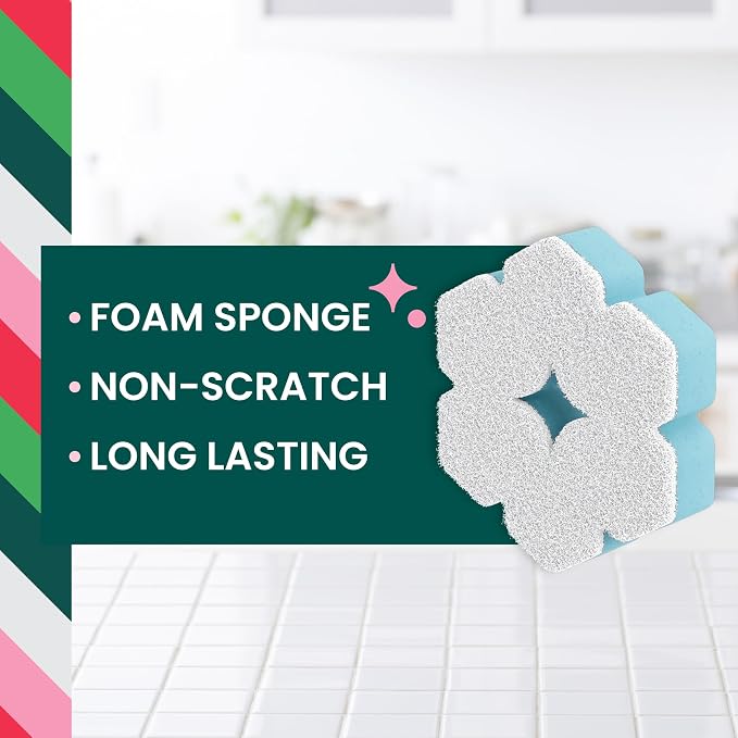 Scotch-Brite Snowflake Non Scratch Scrub Sponge - Image 2