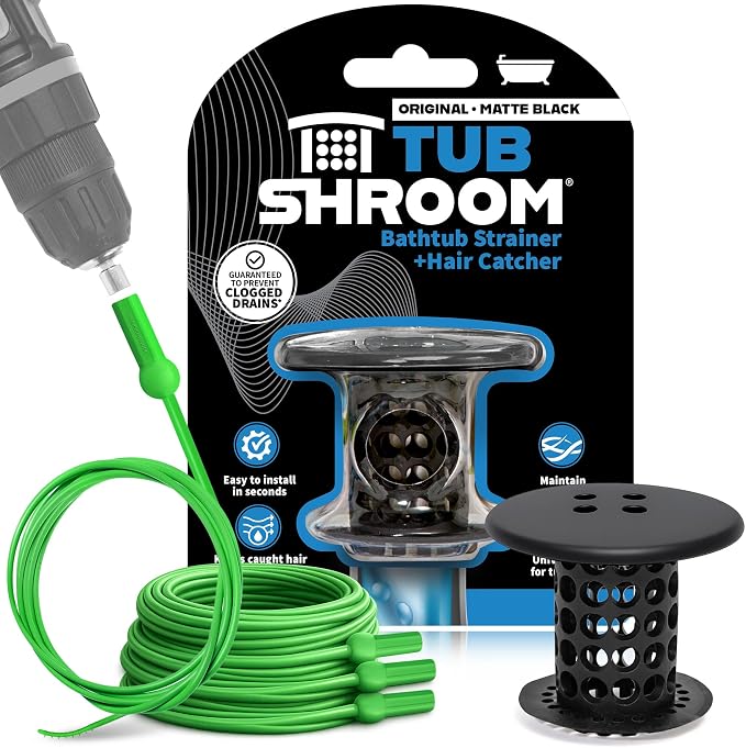 TubShroom Bathtub Drain Hair Catcher – in-Drain Tub Strainer & Clog Prevention by TubShroom