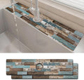 2PCS 24" X 5.5" Kitchen Sink Splash Guard Faucet Mat Wood Grain Super Absorbent by Unknown