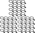 48 Pack Curtain Rings with Clips, Window Clip Rings Black Curtain Hooks Hangers by Azmoncy