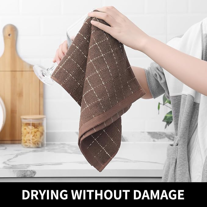 Homaxy 100% Cotton Terry Kitchen Towels, 6 Pack - Image 4