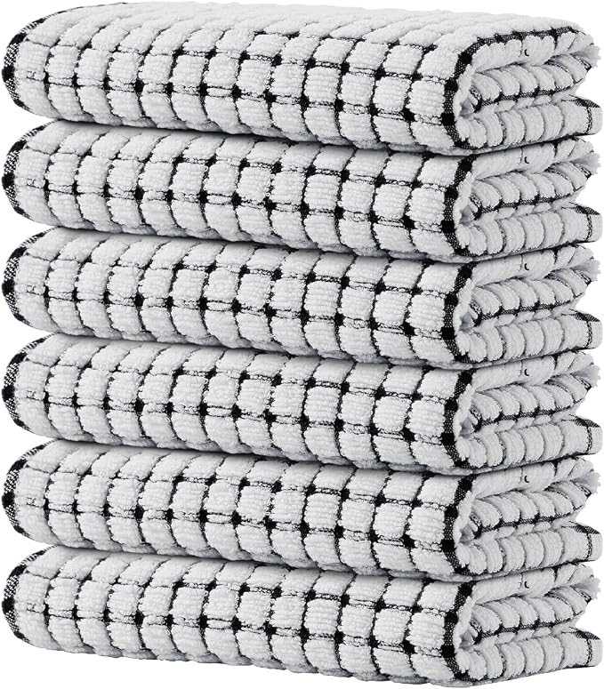Kitinjoy Cotton 6 Pack Terry Kitchen Towels by Kitinjoy