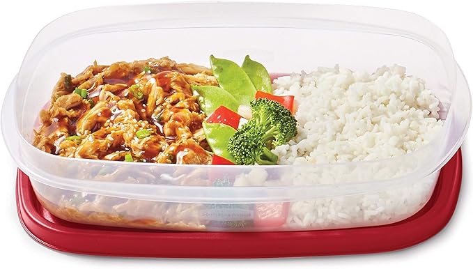 Rubbermaid EasyFindLids Meal Prep Containers 5.5 Cup Red - Image 3