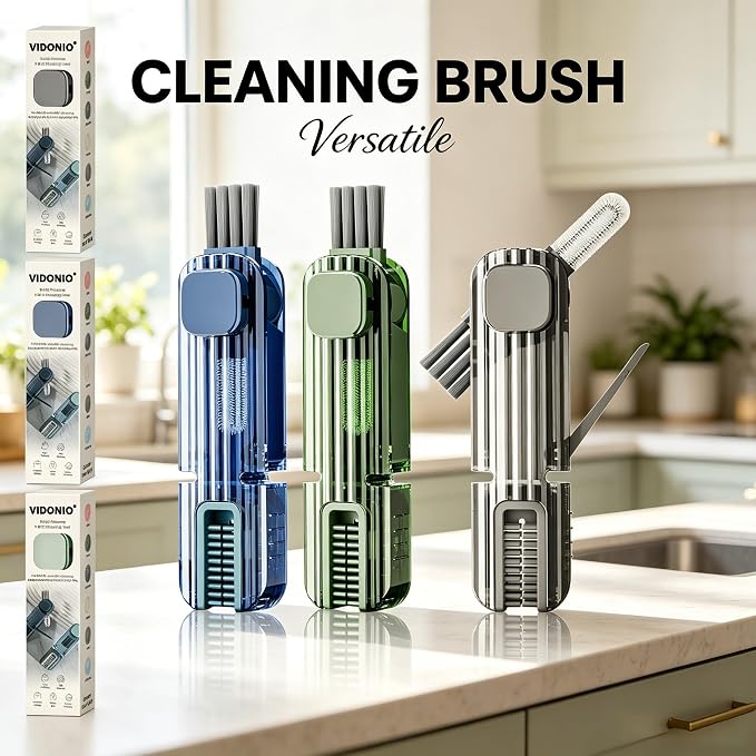 3Pcs 4 in 1 Cup Lid Gap Cleaning Brush Set, Kitchen Gadgets - Image 9
