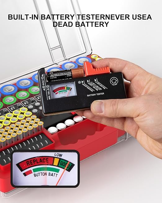 Narotood Battery Organizer Storage Holder Box Case - Image 5