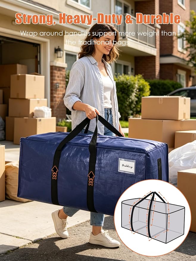 SWEET DOLPHIN 12 Pack 200LB Heavy-Duty Moving Bags - Image 2