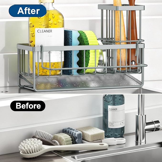 Sponge Holder for Kitchen Sink, Kitchen Sink Caddy, Kitchen Sink Sponge Holder - Image 5