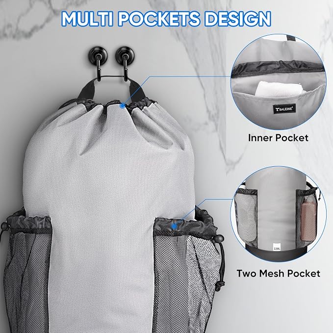 BALEINE 150L Laundry Bag Backpack, 900D Oxford Fabric Large Travel Laundry Bags - Image 4