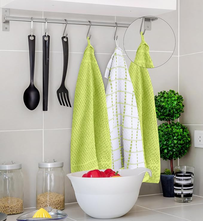 Utopia Towels Kitchen Towels 12 Pack 15x25 Inch Ring Spun Cotton Green | Super - Image 7