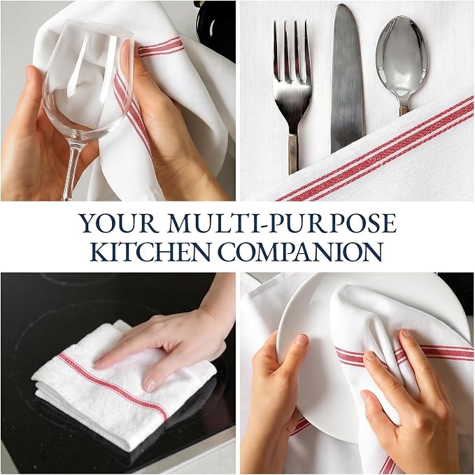 LANE LINEN Kitchen Hand Towels 100% Cotton Absorbent Lint-Free 6 Pack - Image 8