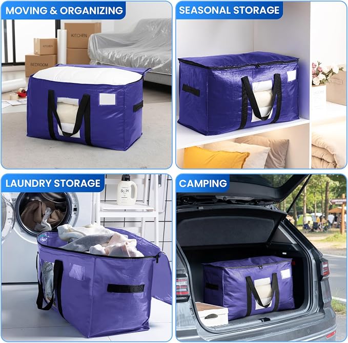 TAILI 10 Pack Dark Blue XXL Moving Bags, Storage Bags - Image 8