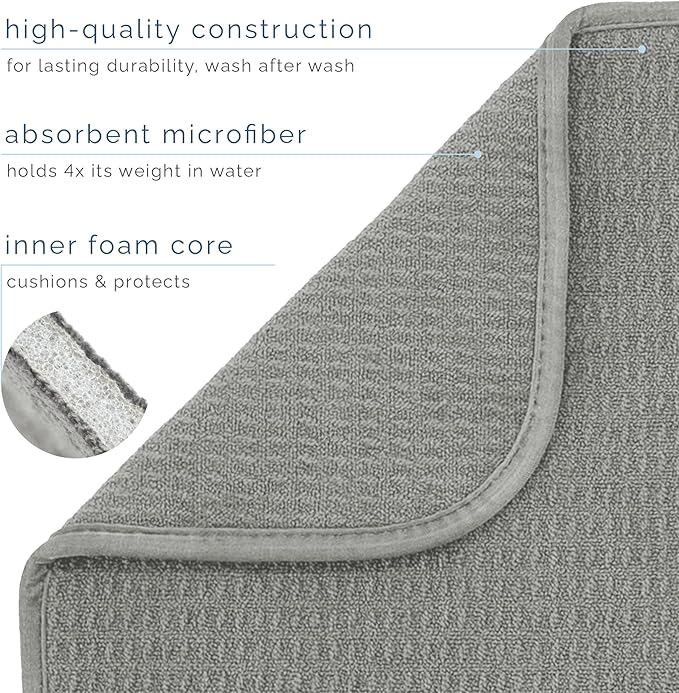 S&T INC. Dish Drying Mat, Extra Large Kitchen Counter Mat - Image 3