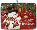 Christmas Dish Drying Mats for Kitchen Counter 18x24 Cute Snowman Red Dish by Kwlegh