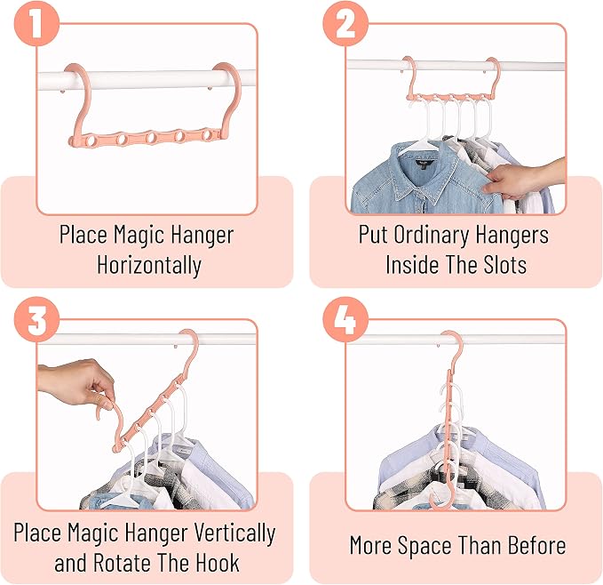 Mr. Pen- Space Saving Hangers, 360° Rotating Hooks | Magic Cascading Hanger - Image 5