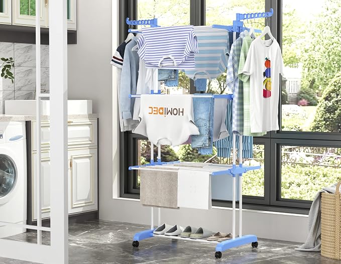 HOMIDEC Clothes Drying Rack, 4-Tier Foldable Drying Rack Clothing | Foldable - Image 7