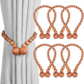 KLOGTSIND Magnetic Curtain Tiebacks, 6 Pack Wood Bead Curtain Holdbacks by KLOGTSINDDirect
