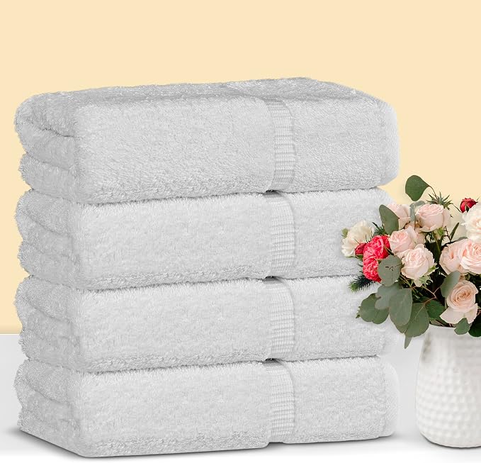 Chakir Turkish Linens 100% Cotton 4-Pack Bath Towels 27x54, Oeko-Tex Certified - Image 2