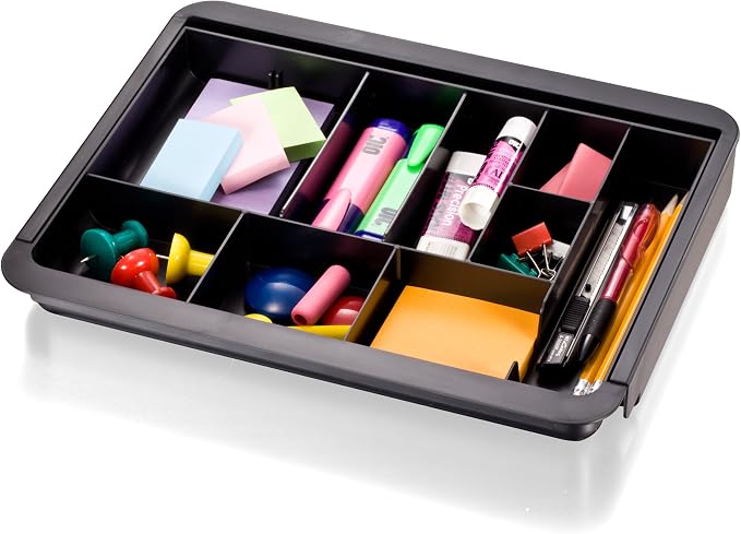 Officemate Expandable Drawer Organizer Tray, Adjustable 10.3"–16" Width - Image 2