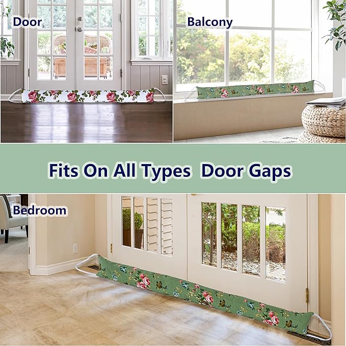 2 Pack 60 Inch 4 Inch Wide Under Door Blocker Door Draft Stopper - Image 7