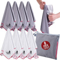Fox Trot Wine Glass Polishing Cloths, 8 Pack, Storage Pouch Included by FoxTrotLiving