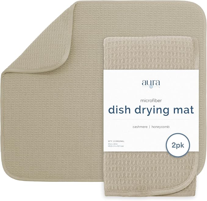 S&T INC. Dish Drying Mat, 2 Pack, 2PK Kitchen Counter Mat by STINC