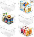 Vtopmart 6 Pack Clear Storage Bins, Pantry Storage Bins by Vtopmart