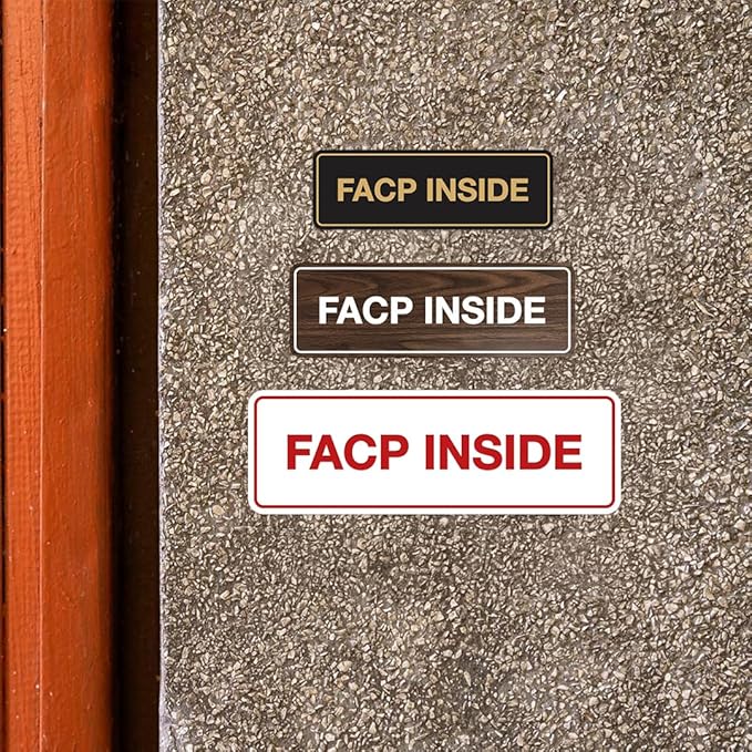 Signs ByLITA Standard FACP Inside Sign | Fire Safety Signage (Blue) - Small 1 Pack