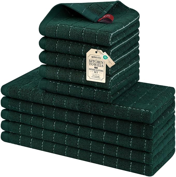Homaxy Kitchen Towels and Dishcloths Set by Homaxy
