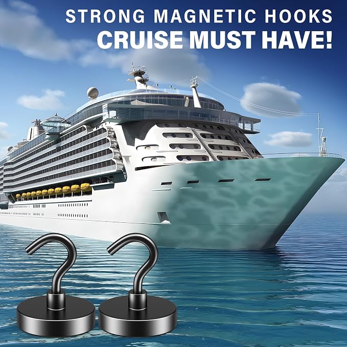 FINDMAG Black Magnetic Hooks, 110LB+ Magnet Hooks - Image 2