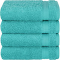 Cotton Paradise 100% Cotton Turkish Hand Towels, 4 Piece, Turquoise Blue by UNITEDHOMETEXTILE