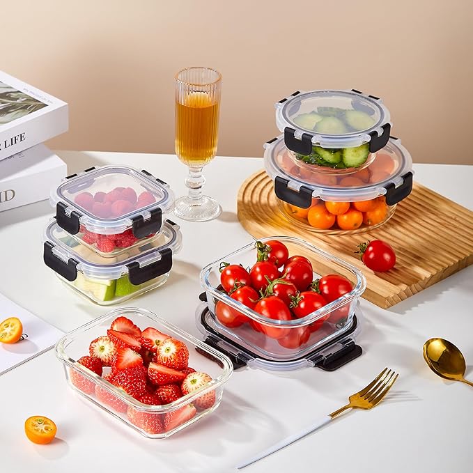 Liuruiyu 12 Pack Glass Food Storage Containers - Image 3