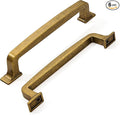 khtumeware 6 Pack 5 Inch Antique Brass Cabinet Pulls Vintage Drawer Pulls Kitchen Cabinet Hardware Kitchen Handles for Cabinets Cupboard Handles Drawer Handles