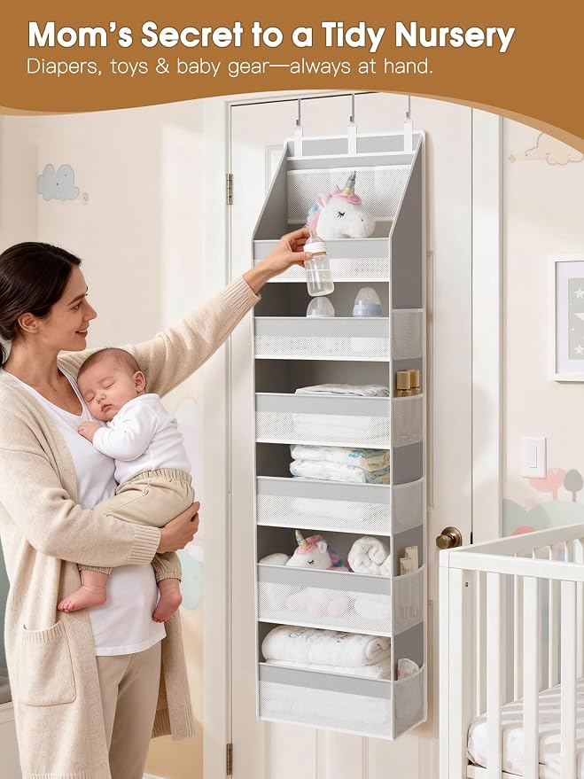 Over The Door Organizer, Heavy-Duty 6-Shelf Hanging Storage - Image 4